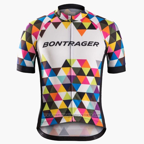 2016 Maillot Cyclisme Trek Bontrager Noir et Blanc Manches Courtes et Cuissard